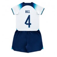 Englanti Declan Rice #4 Koti Peliasu Lasten MM-kisat 2022 Lyhythihainen (+ Lyhyet housut)